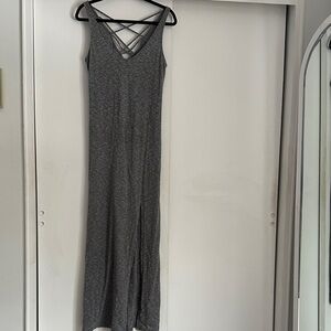 Express Charcoal Criss-Cross Maxi Dress